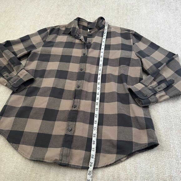 Aritzia Wilfred Free Sail Long Sleeve Button Up Flannel Shirt Top S - Picture 5 of 10